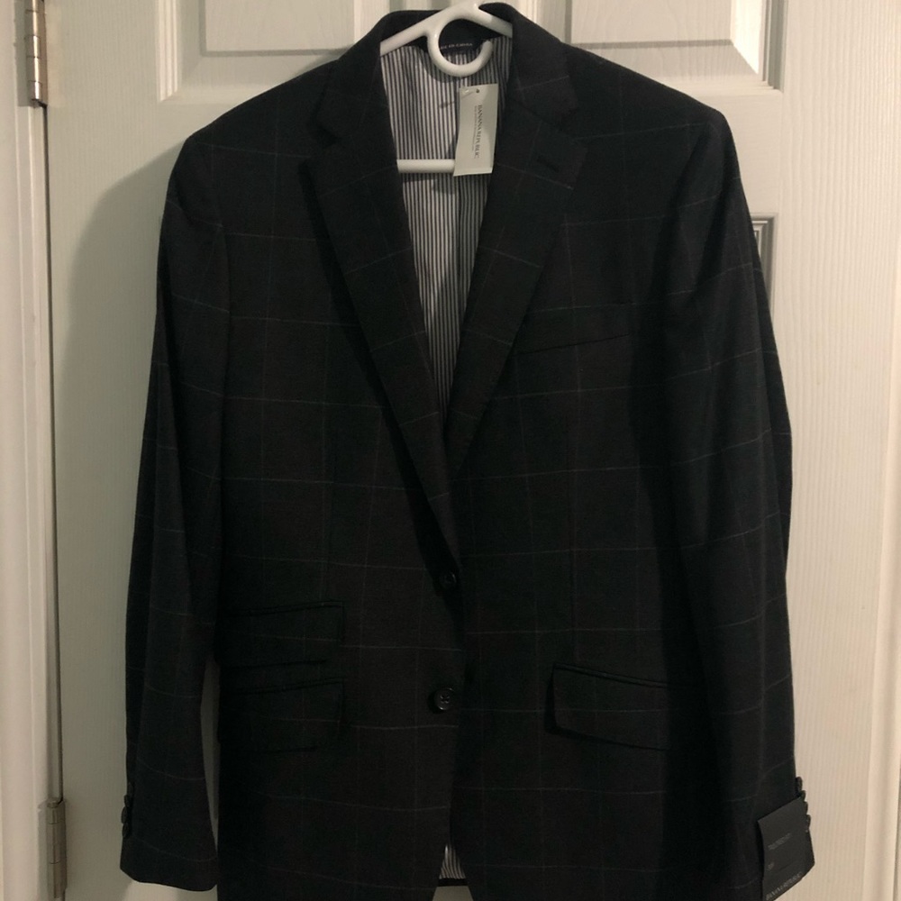 Black and Gray Banana Republic Blazer - NWT